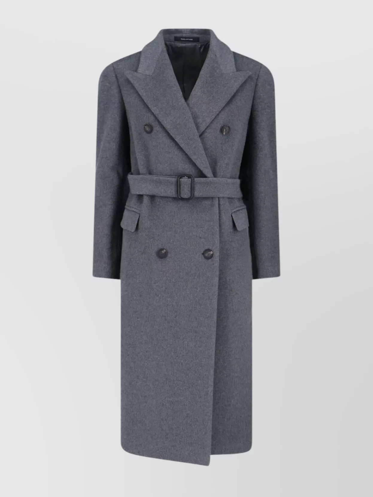 Tagliatore Stylish Jacket With Belted Waist And Buttons In Gray
