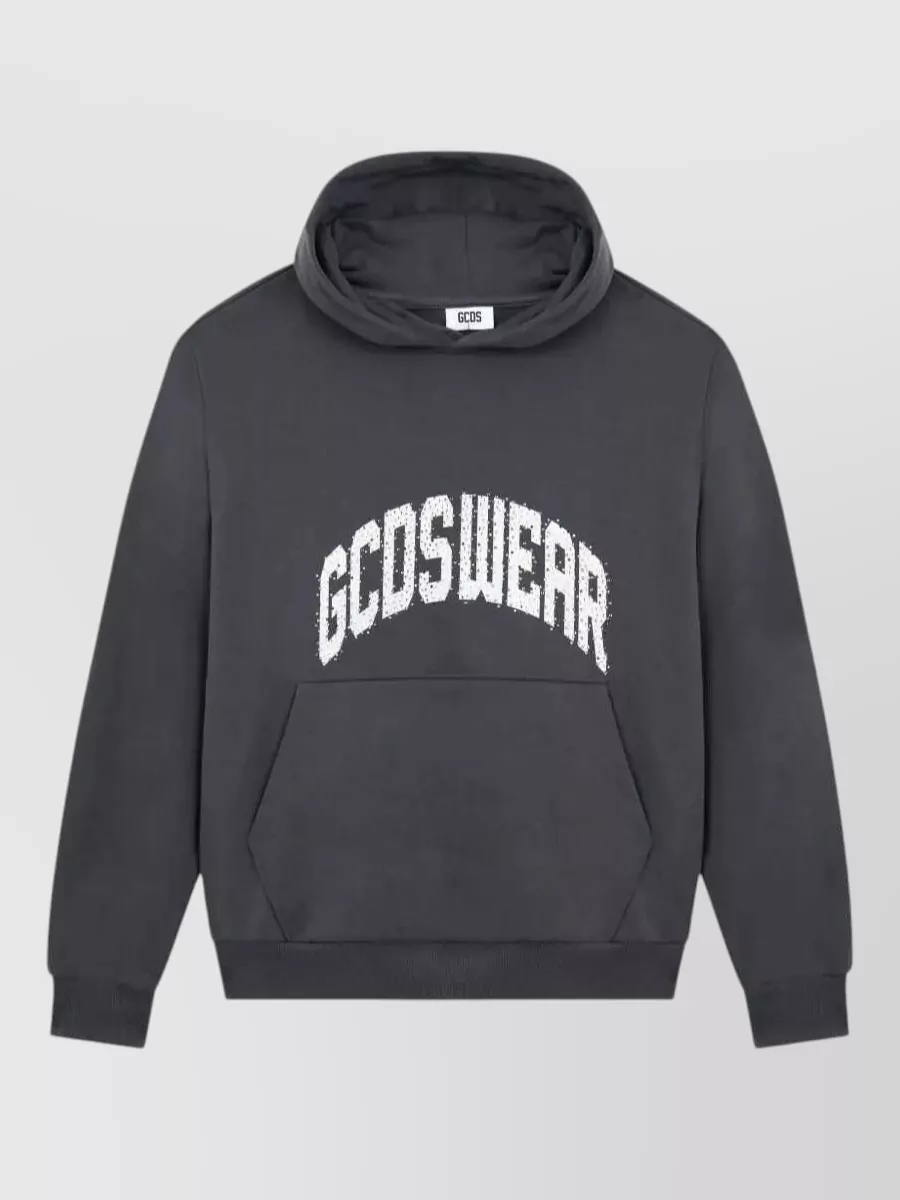 Gcds Cotton Rhinestone Hooded Sweatshirt