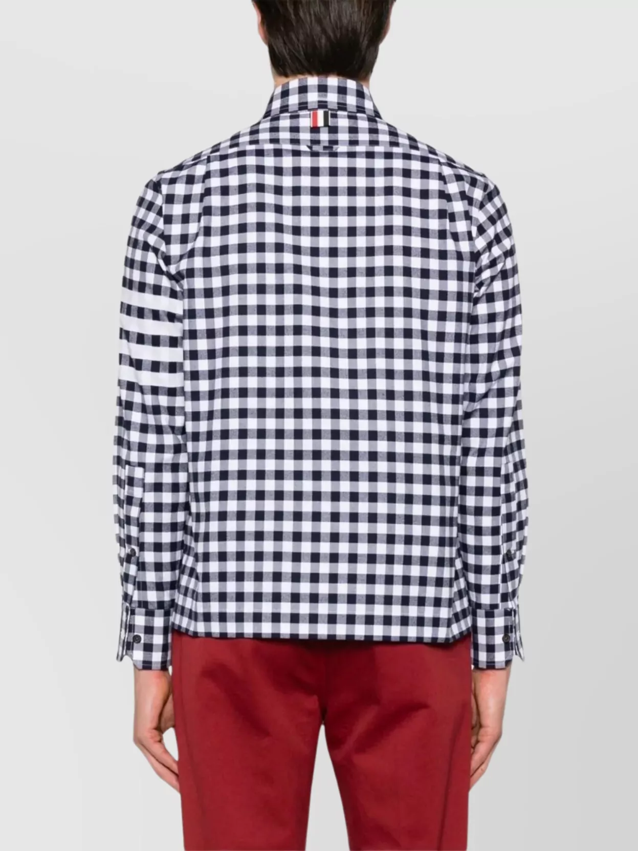 Thom Browne Gingham Check Flannel Shirt Pocket
