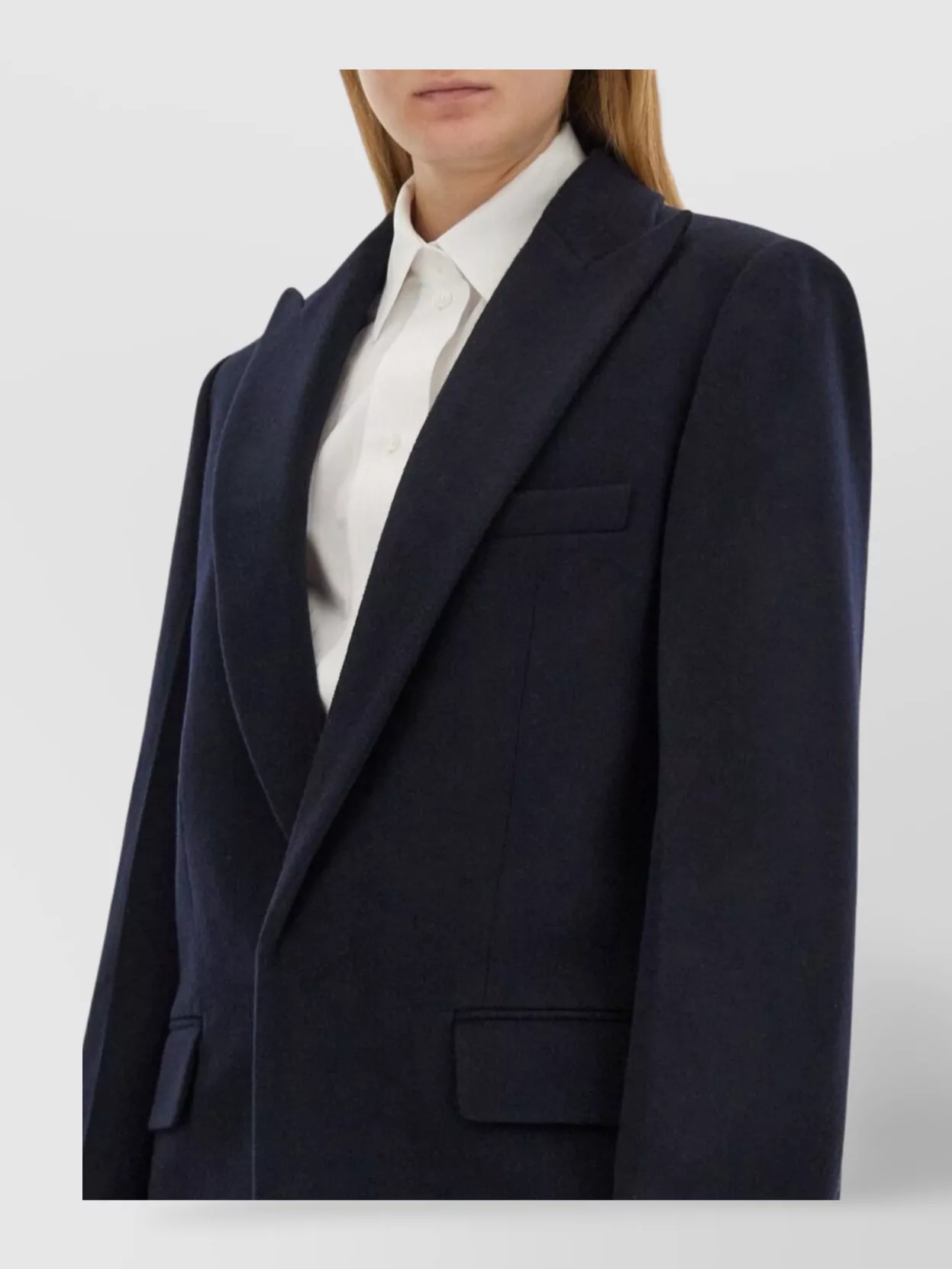Victoria Beckham Oversize Notched Lapels Jacket With Back Vent