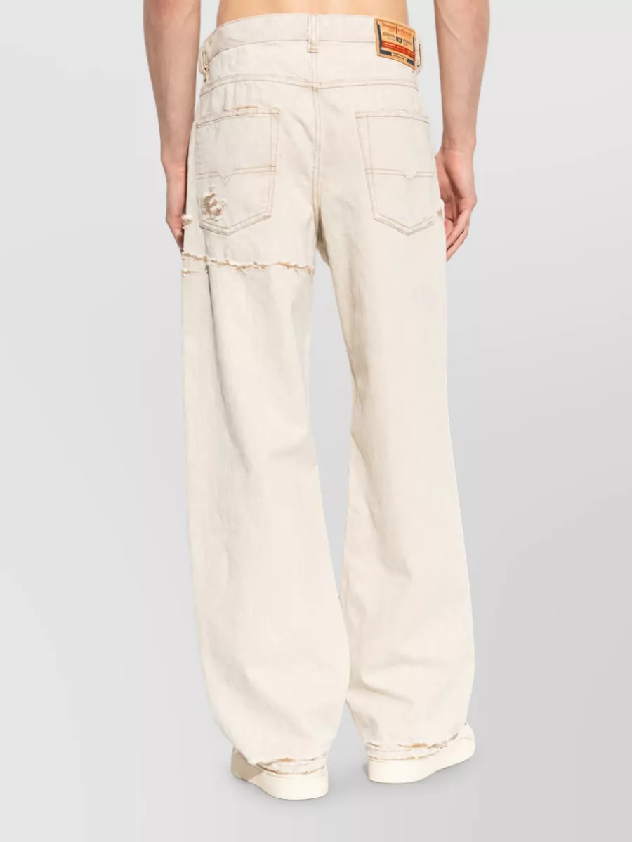 Diesel Distressed Straight-Leg Jeans