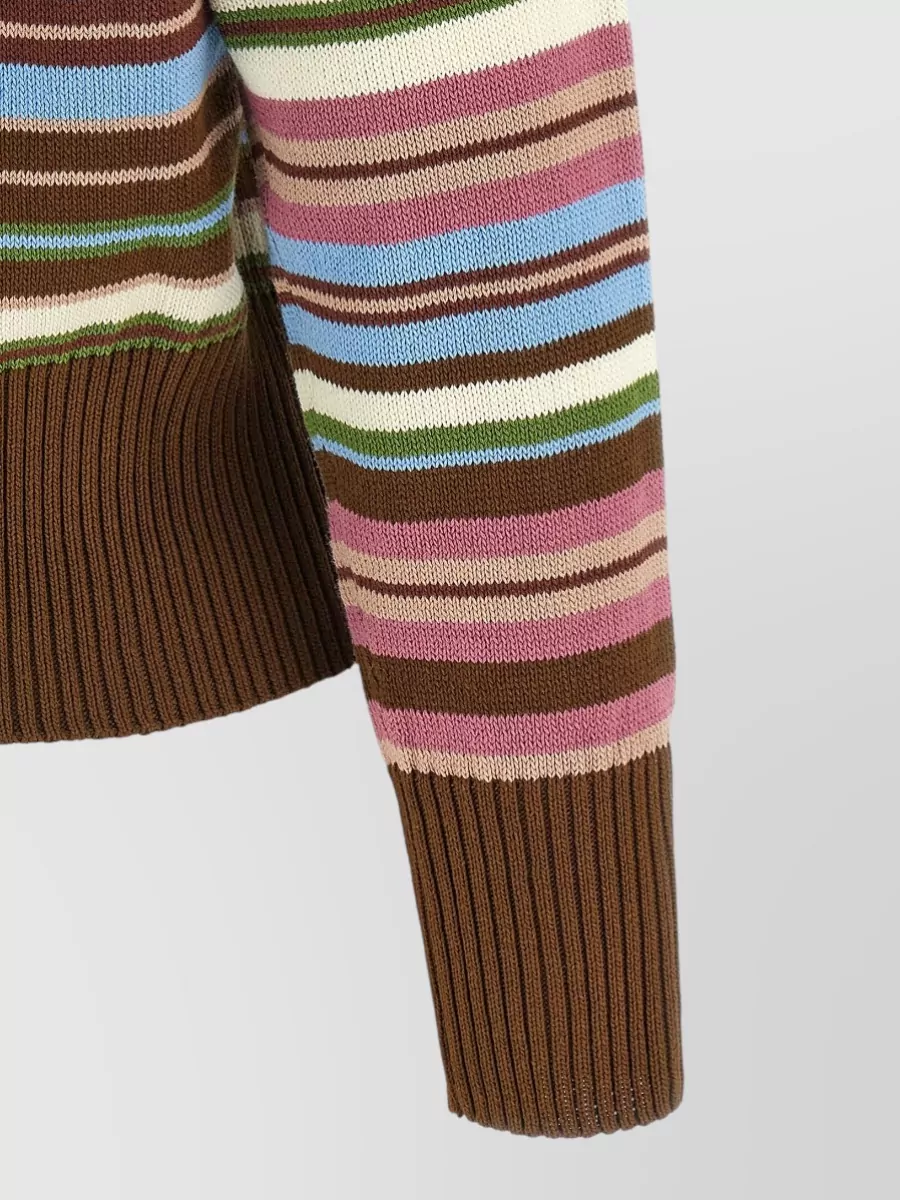 Weekend Max Mara Cotton Striped Sweatshirt