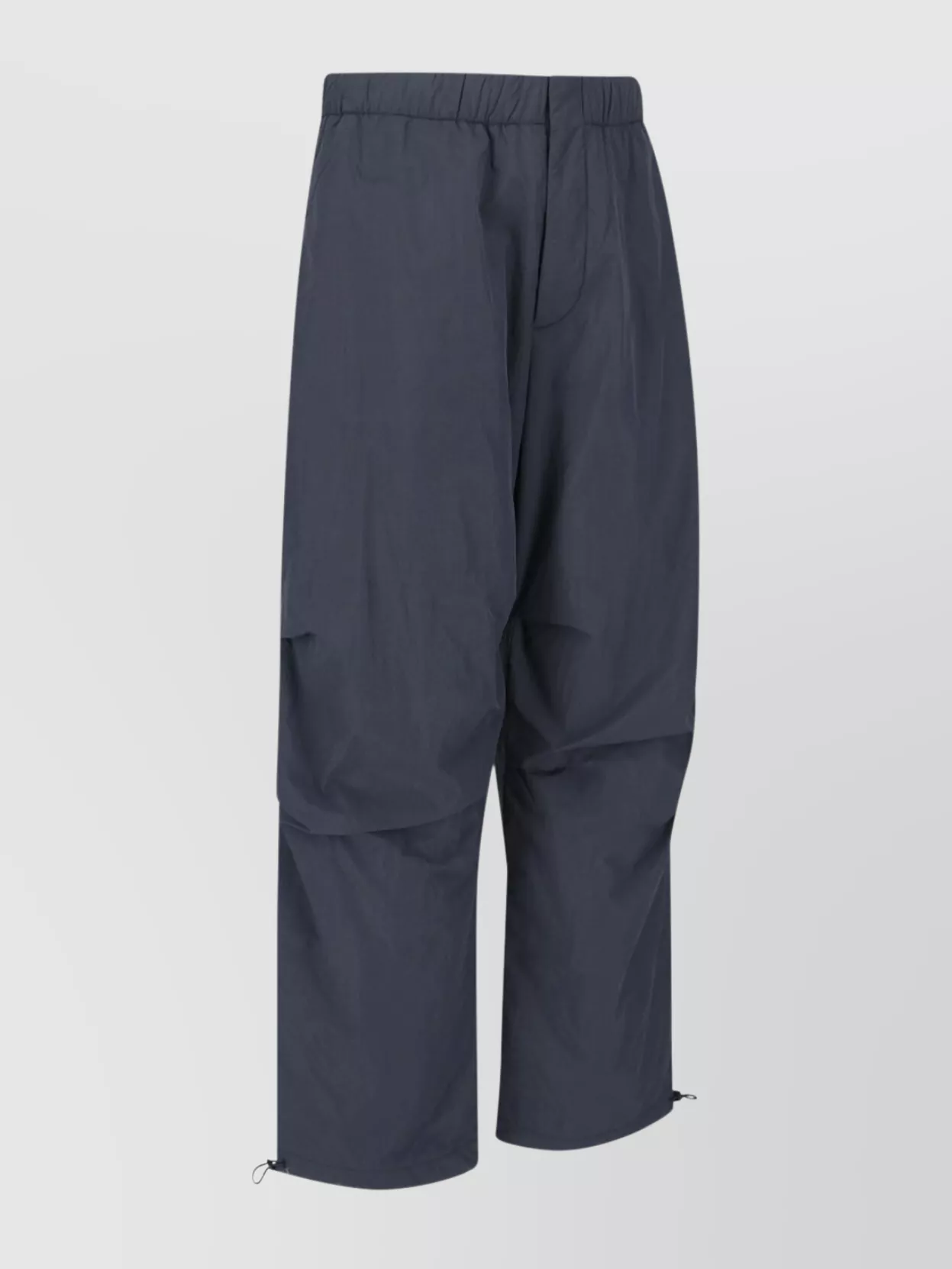 Studio Nicholson Straight Trousers With Elastic Waistband And Drawstring Hem