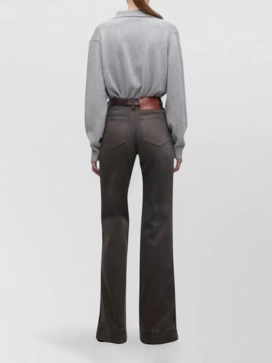 Victoria Beckham Cashmere-Blend Fine-Knit Long-Sleeve Sweater
