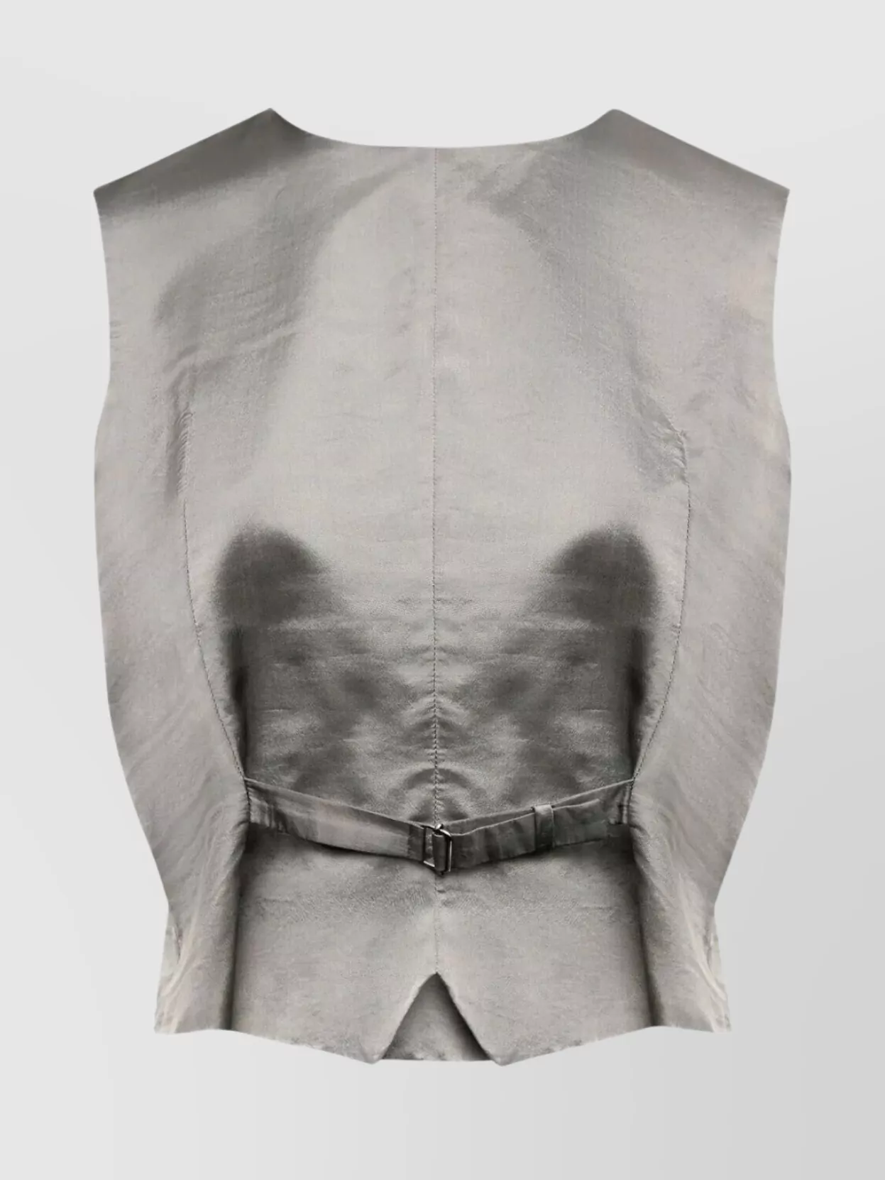 Mm6 Maison Margiela Darted Peplum Satin Sleeveless Top
