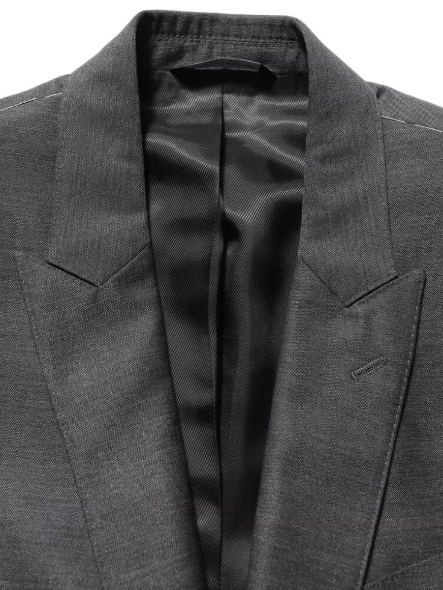 Dolce&Gabbana Silk Blend Slim Fit Single Breasted Coat