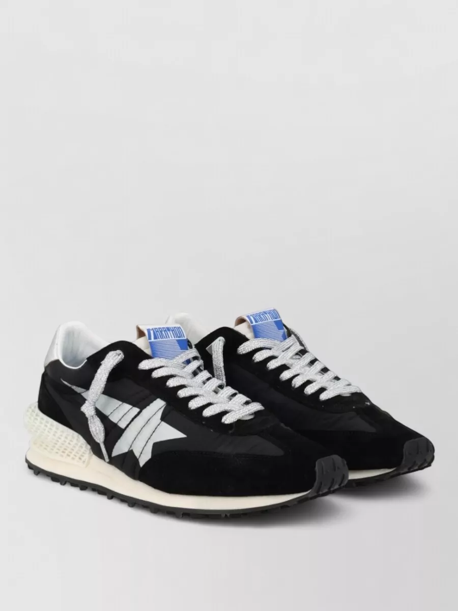 Golden Goose Sneakers Contrast Stitching Rubber Sole Suede