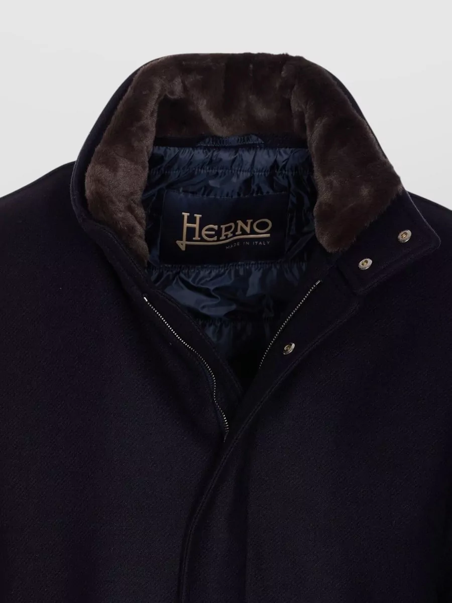 Herno Long Sleeve Coat Notched Lapel