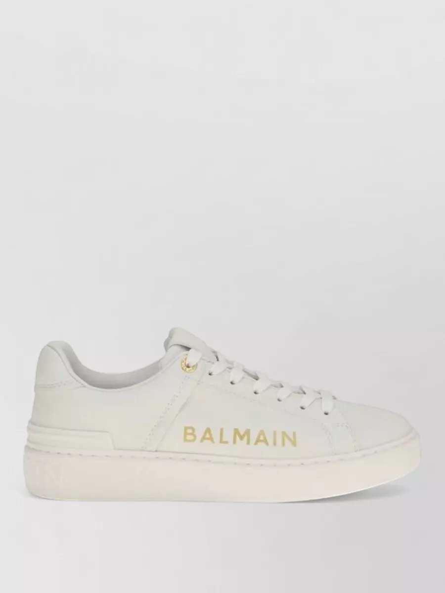 Balmain Leather Low Top Sneakers