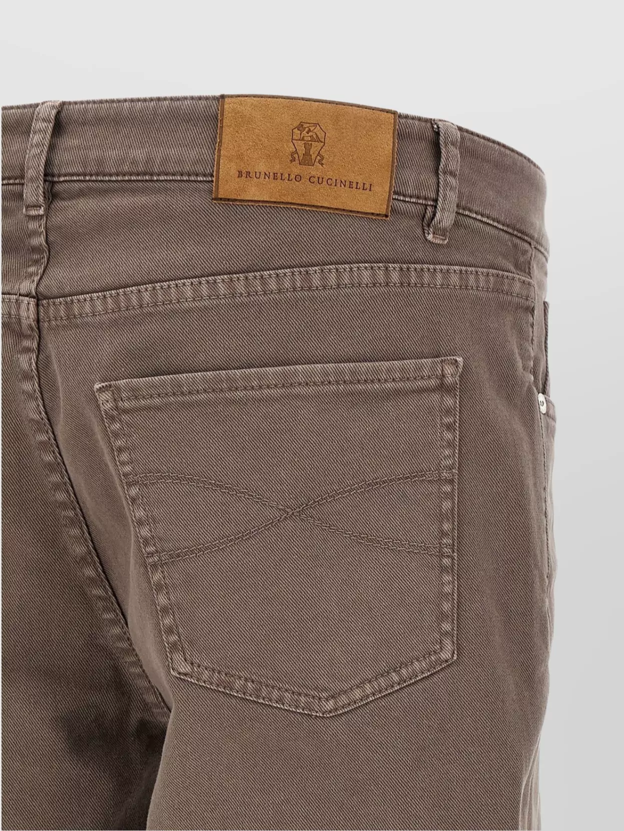 Brunello Cucinelli Denim Trousers Cuffed Belt Loops
