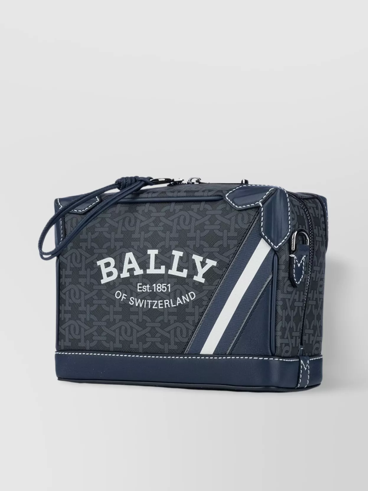 Bally Adjustable Strap Crossbody Bag With Front Zip Pocket
