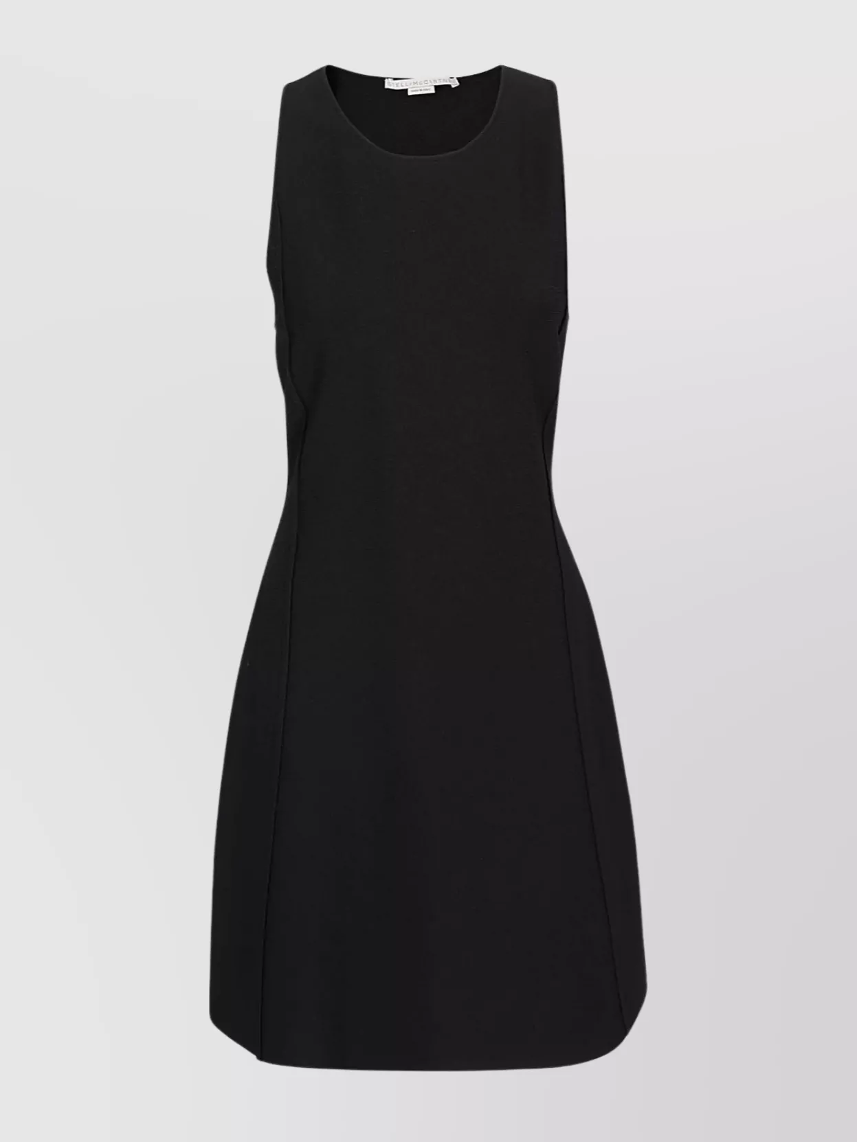Shop Stella Mccartney Sleeveless A-line Knit Dress In Black