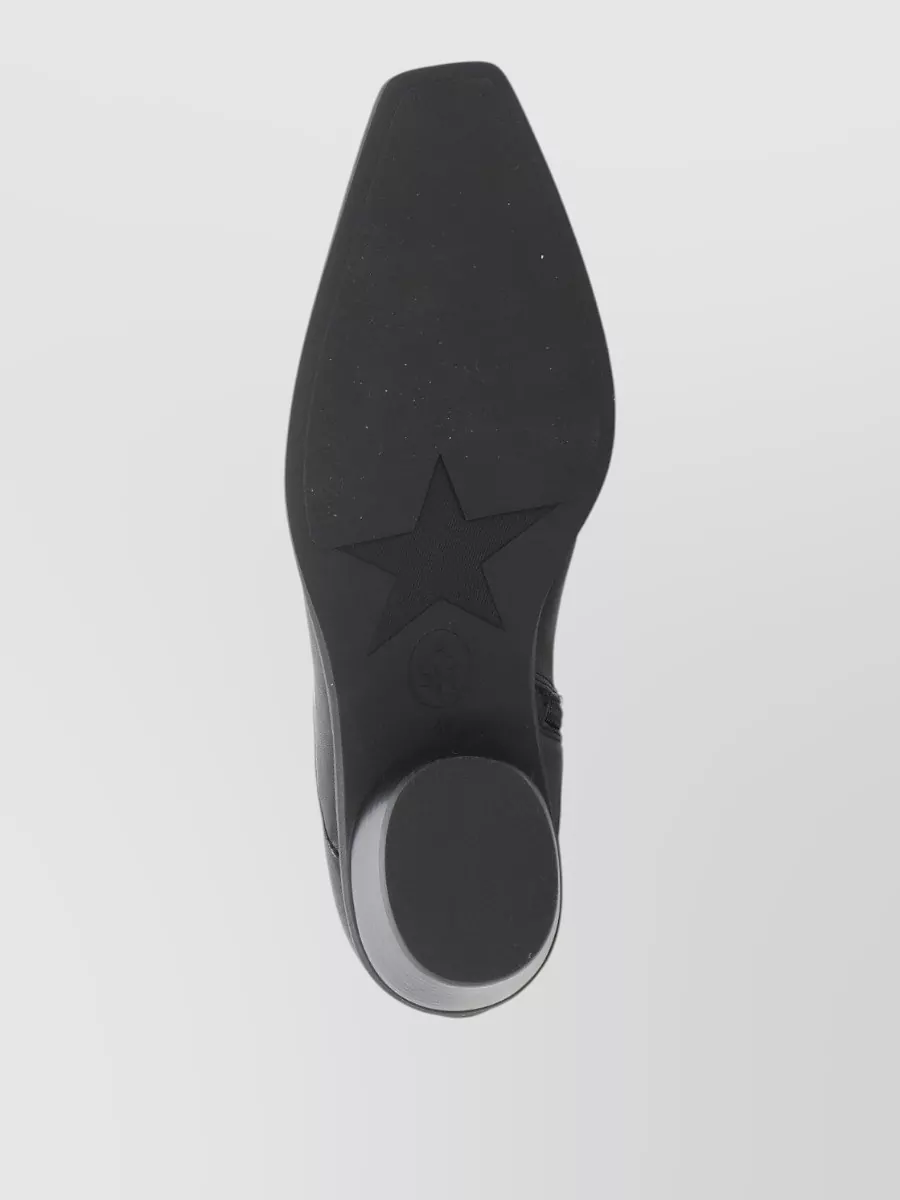 Ash Leather Ankle Boots Arrow Toe Studs