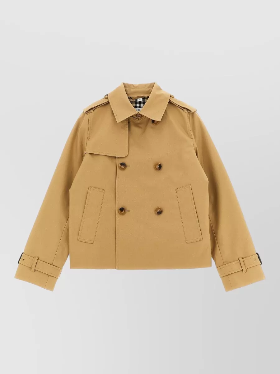 Burberry Cotton Short Double-Breasted Trench Coat