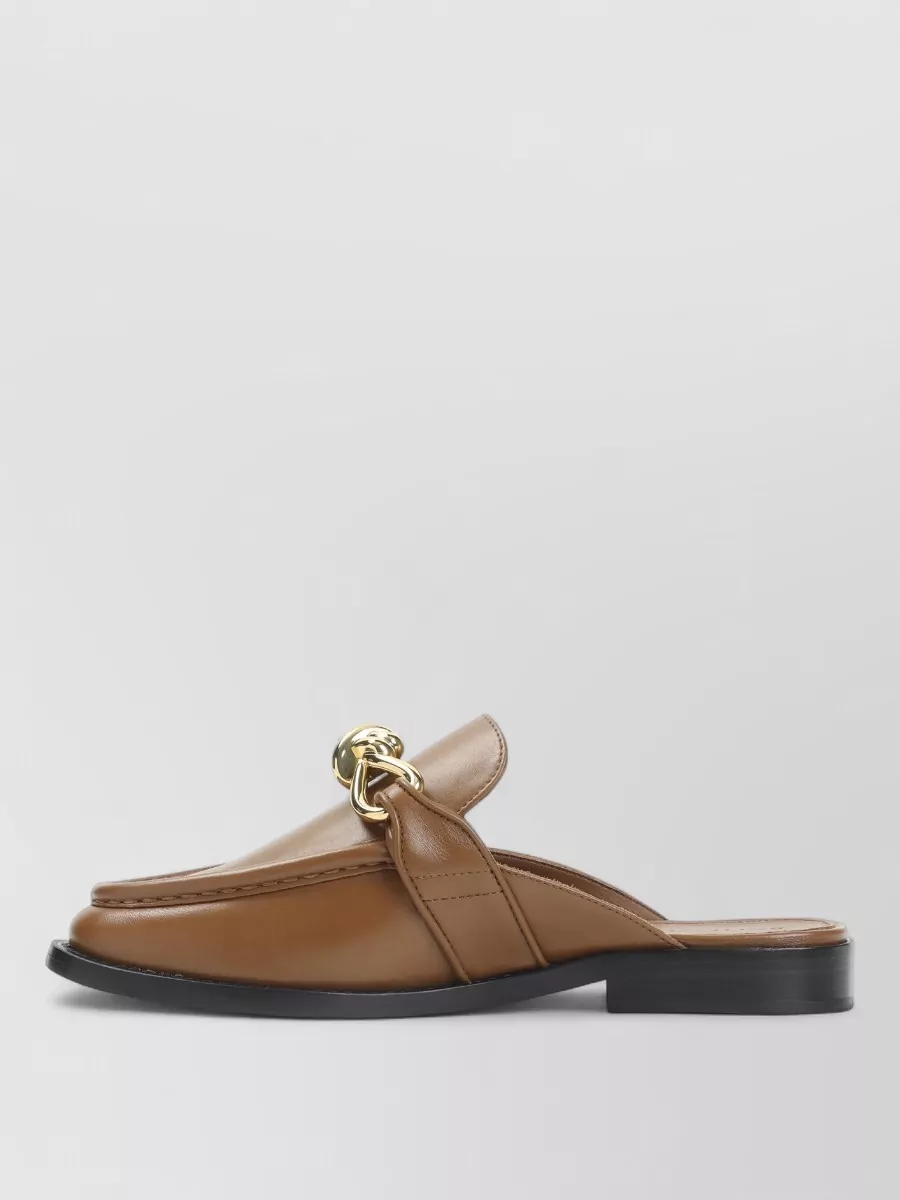 Bottega Veneta Leather Backless Loafers