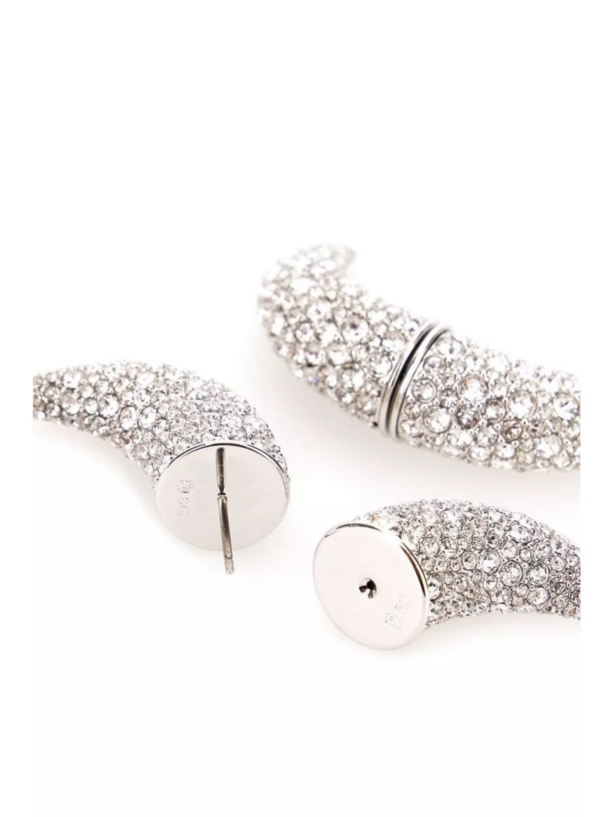 SWAROVSKI CRESCENT MOON CRYSTAL RHINESTONE EARRINGS