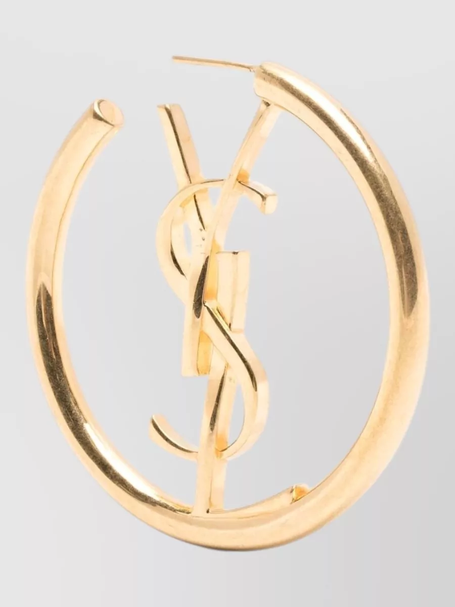 Saint Laurent Metal Hoop Earrings