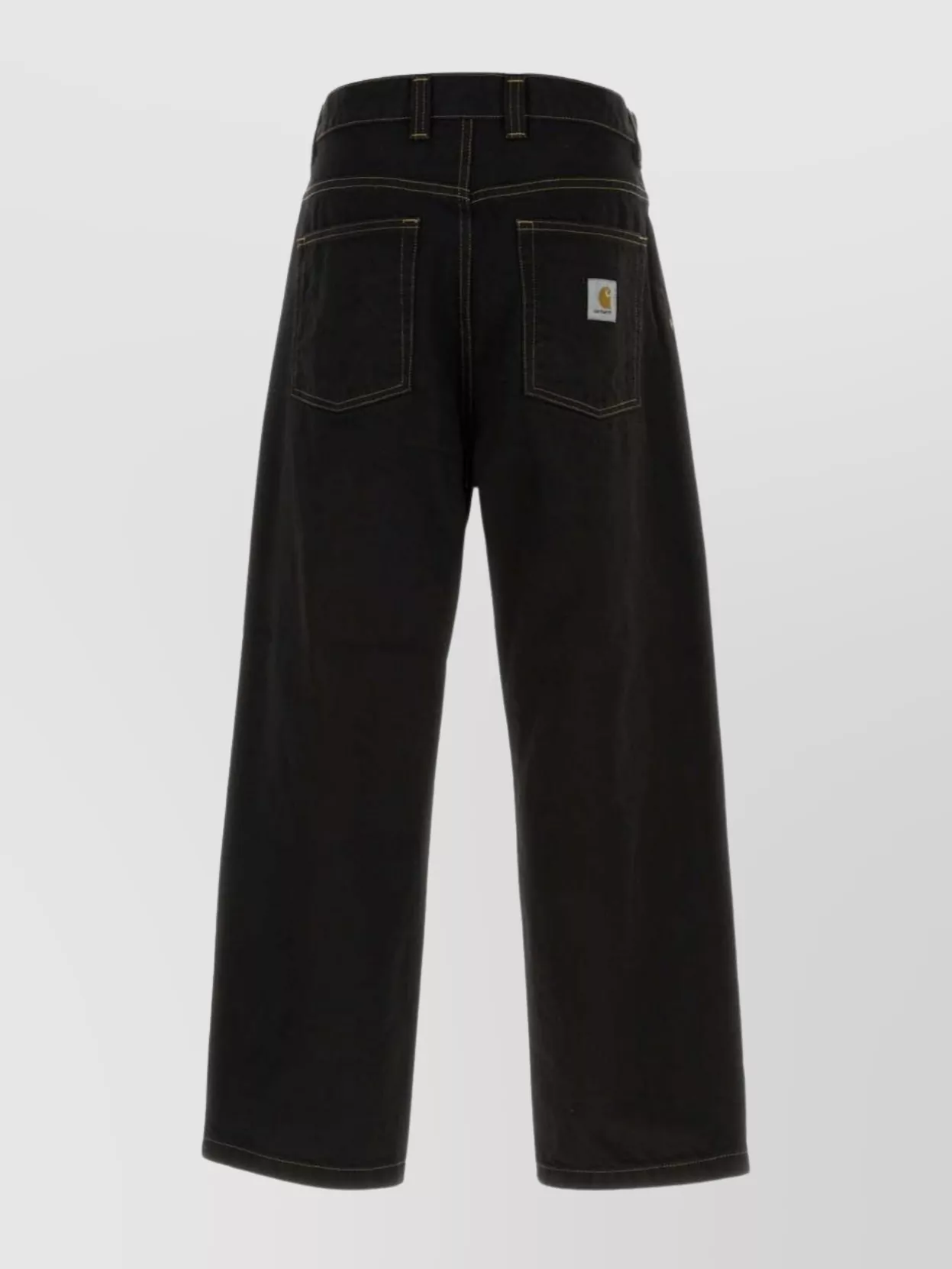 Carhartt Brandon Wide Leg Denim Trousers In Black