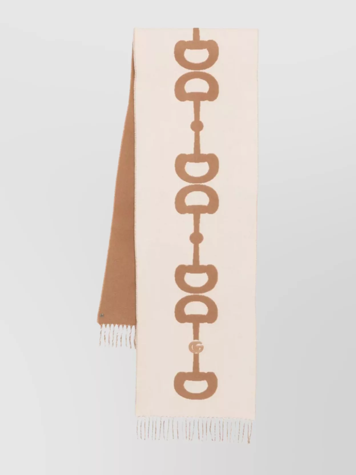 Gucci Reversible Scarf Fringe Detailing In Neutral