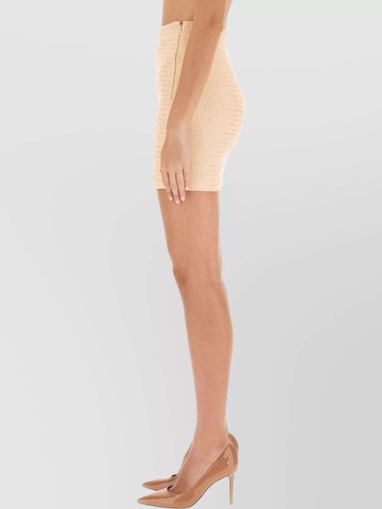 Alessandra Rich High-waisted Slim Fit Tweed Skirt