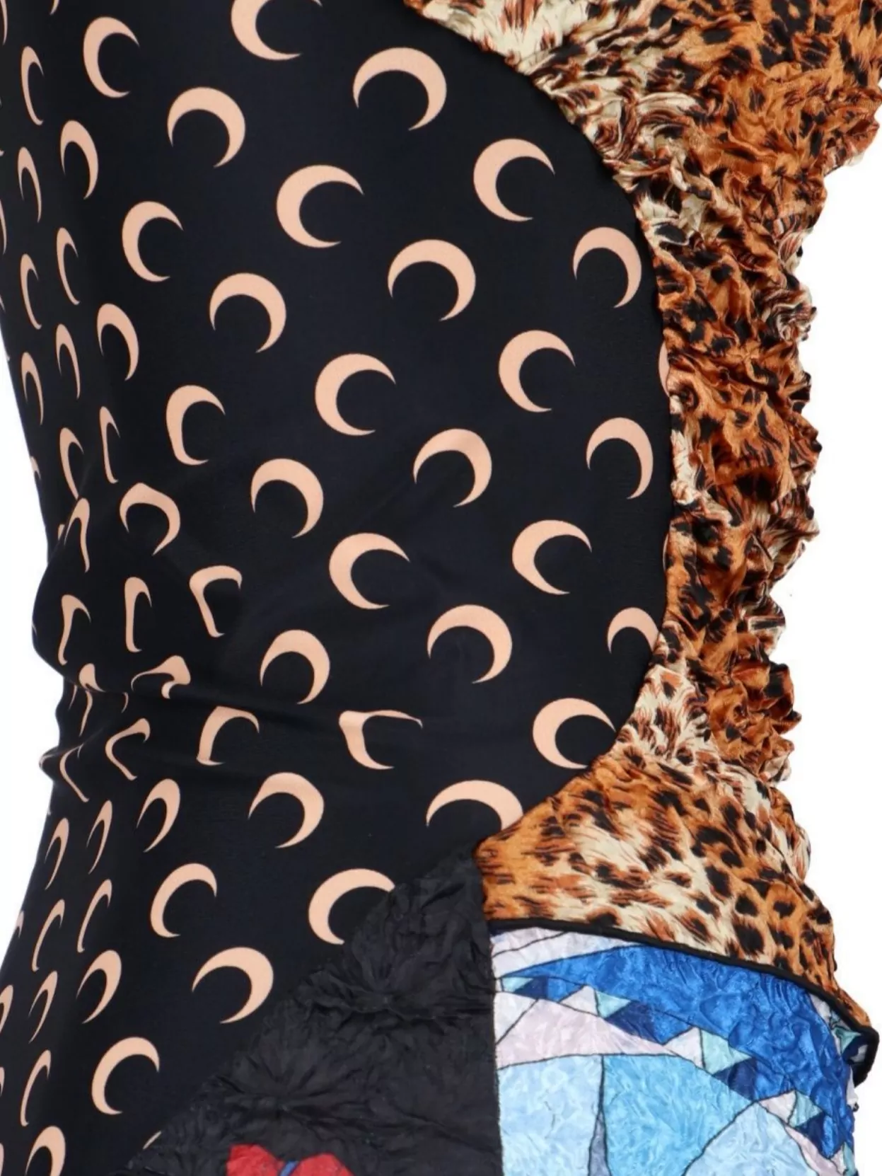 Marine Serre Cap Sleeves Fitted Silhouette Mixed Patterns