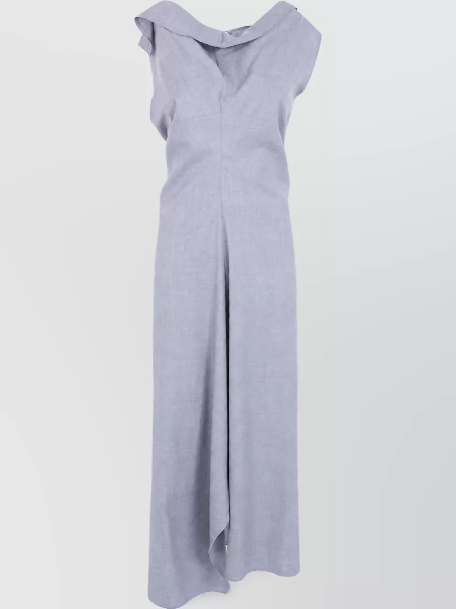 Victoria Beckham virgin wool draped tailored midi dress