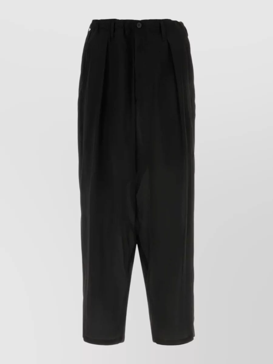 Yohji Yamamoto silk drop-crotch shorts