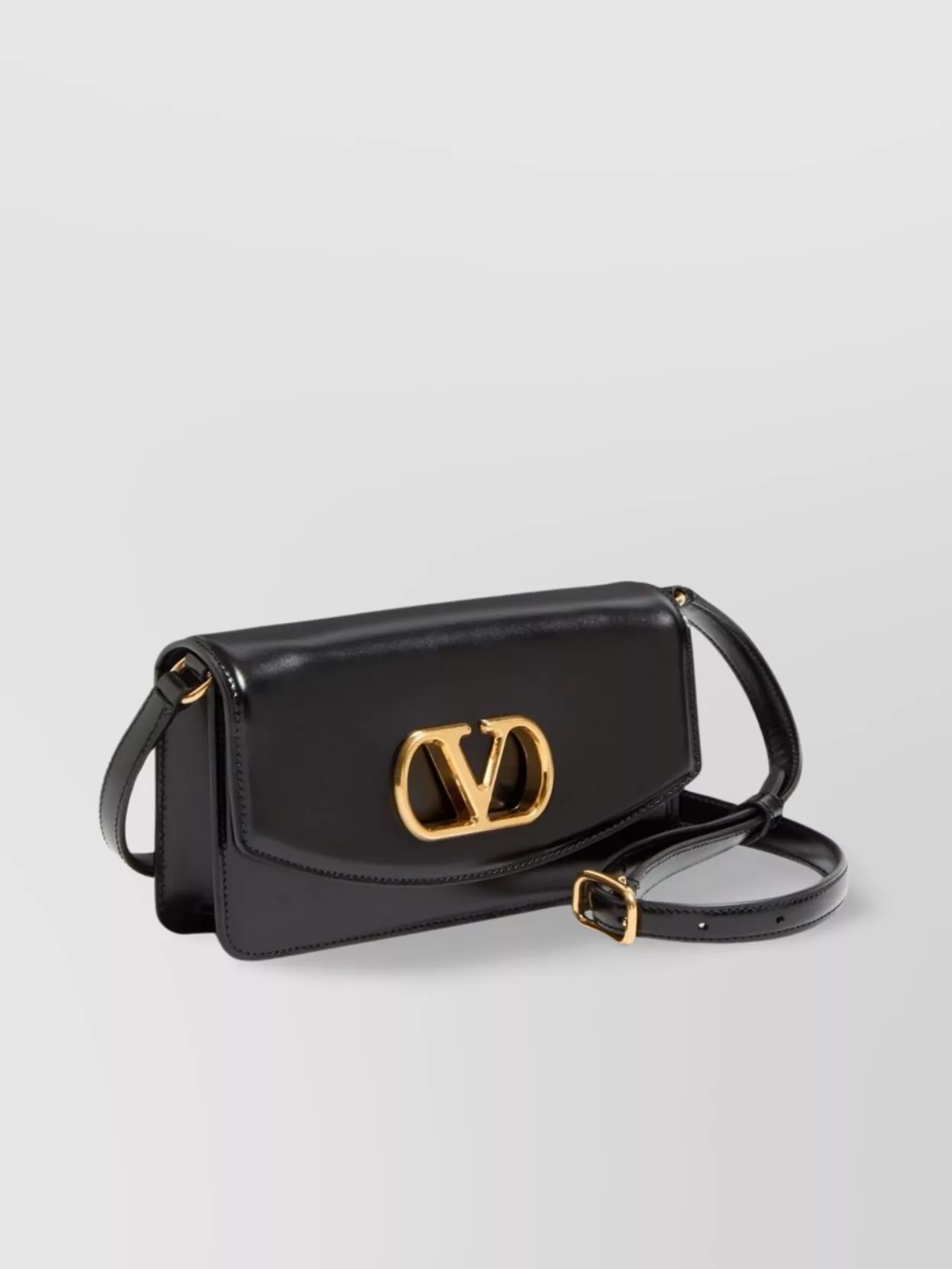 Valentino Small Leather Shoulder Bag With Adjustable Chain-link Strap
