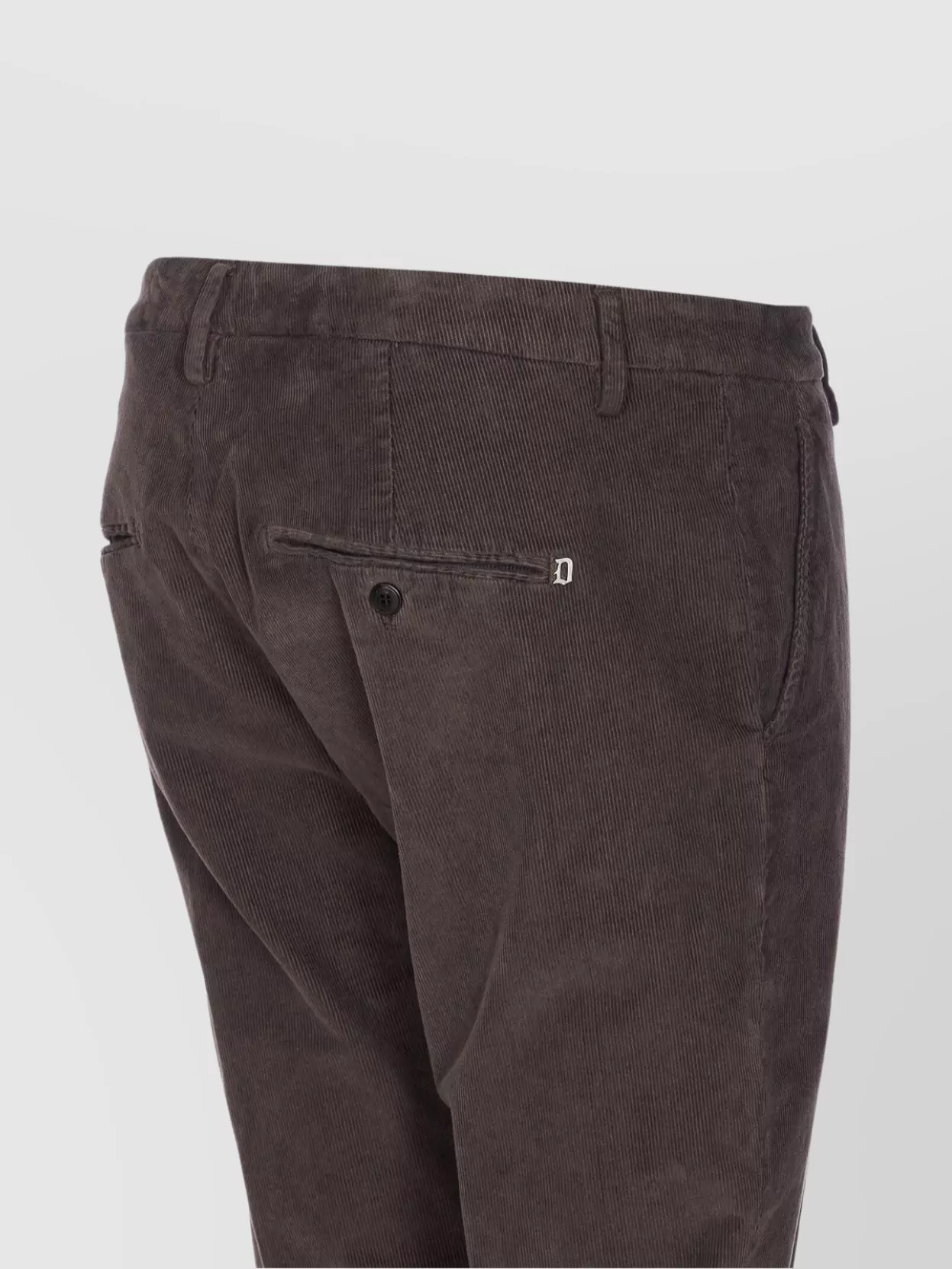 Dondup Velvet Effect Trousers Rolled Cuffs