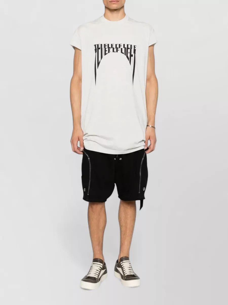 Rick Owens Drkshdw Ribbed Oversized Sleeveless Cotton T-Shirt