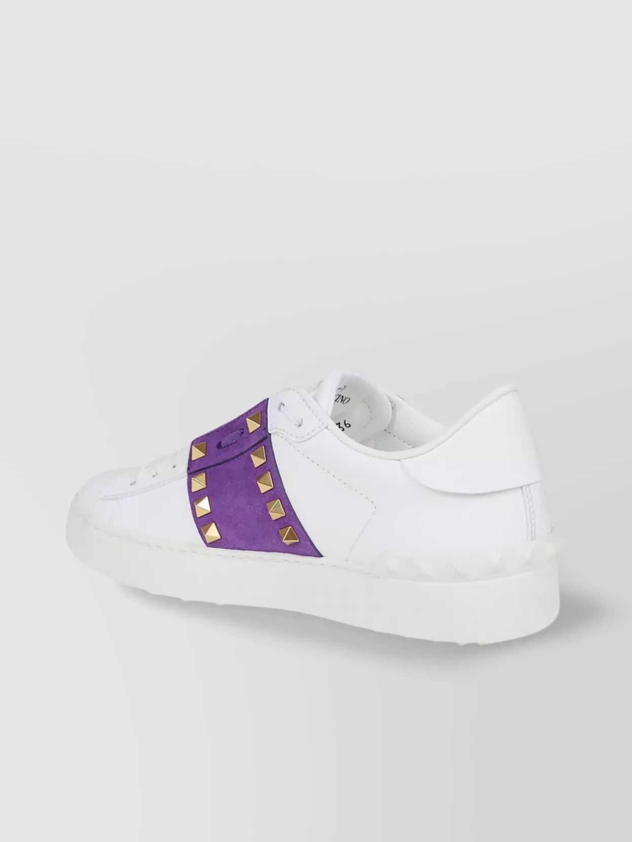 Valentino Garavani Rockstud Untitled Calfskin Studded Sneakers