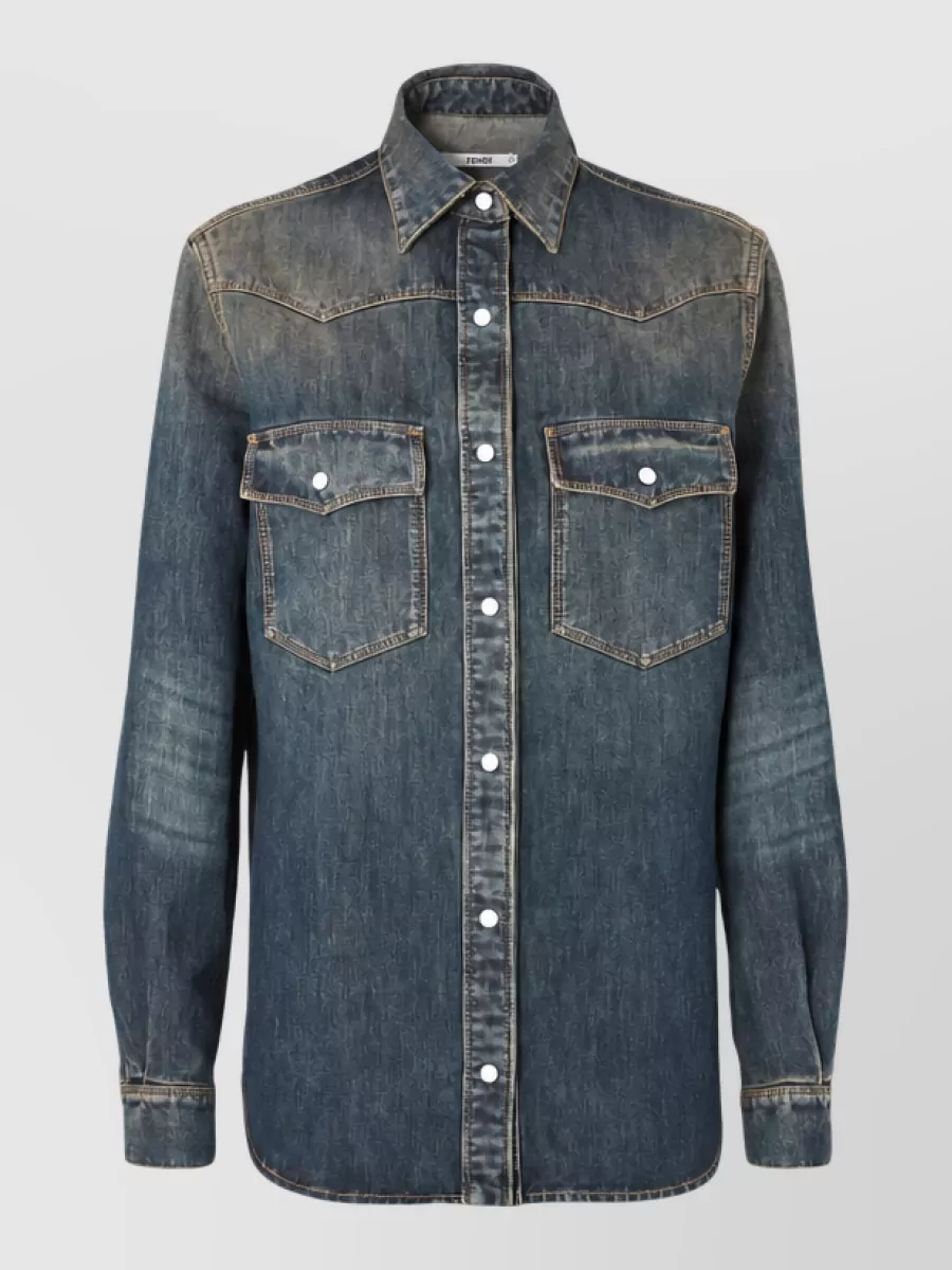 Fendi Denim western shirt