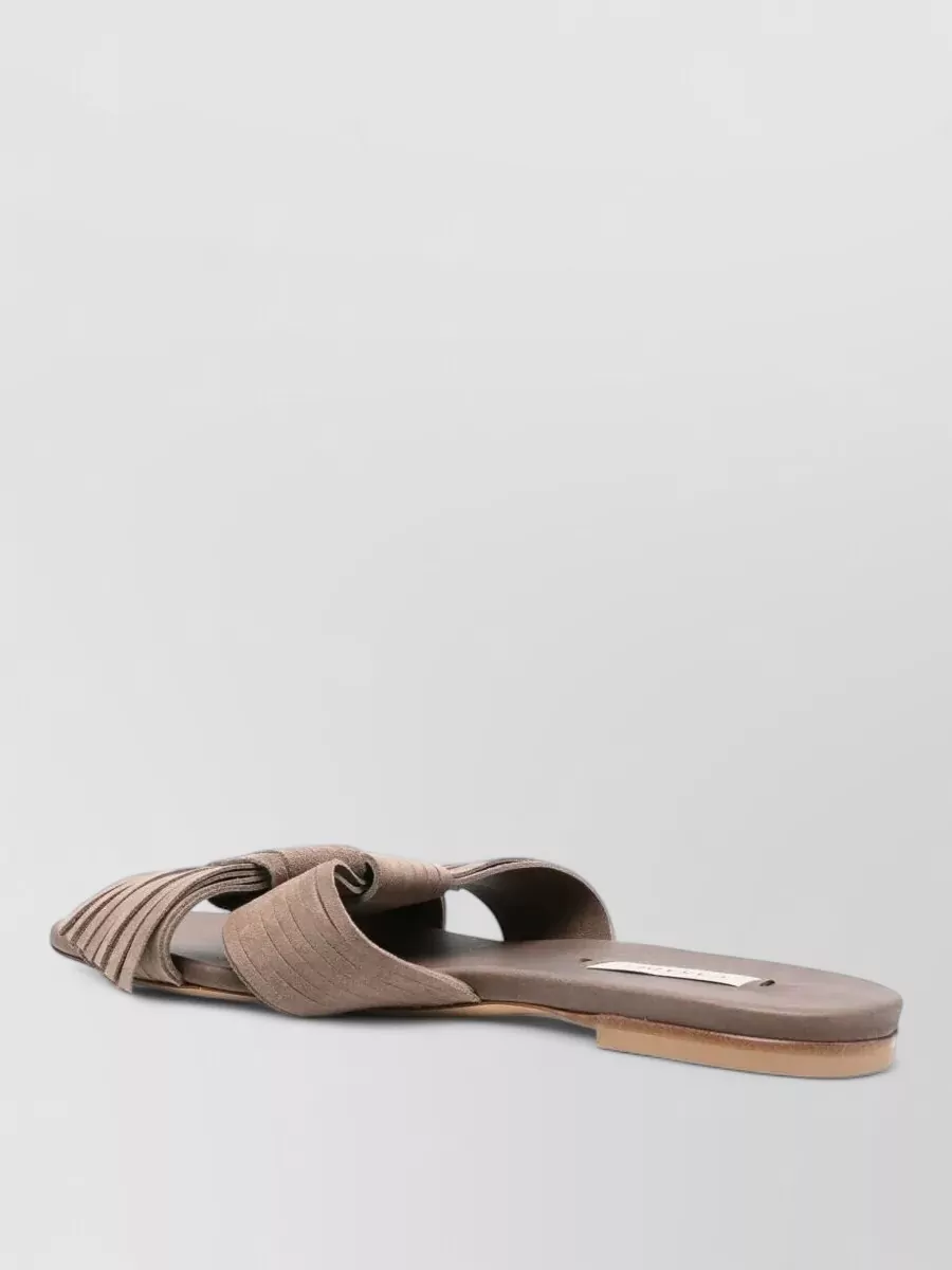 Casadei Leather Flat Slides