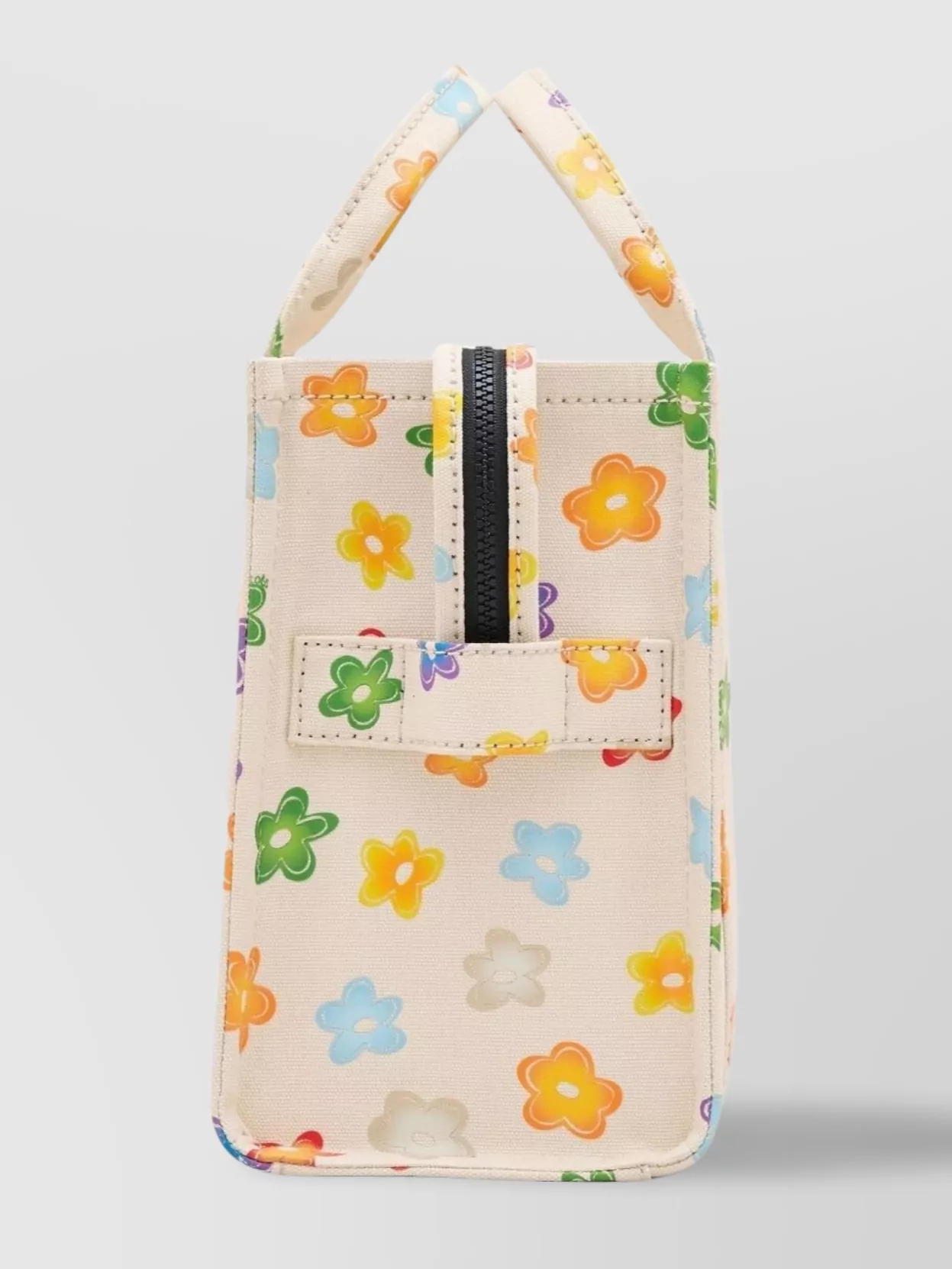 Marc Jacobs Flower Print Tote Bag With Handles And Strap