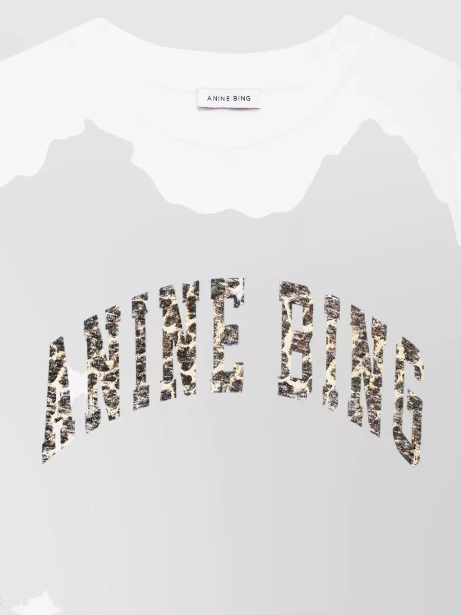 Anine Bing Walker Crew Neck Graphic T-Shirt Relaxed