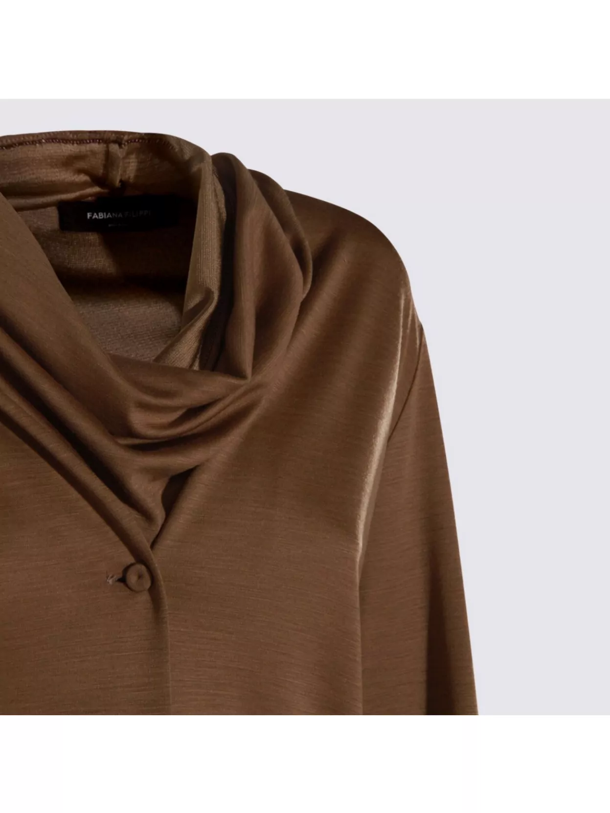Fabiana Filippi Long Sleeve Cowl Neck Top Design
