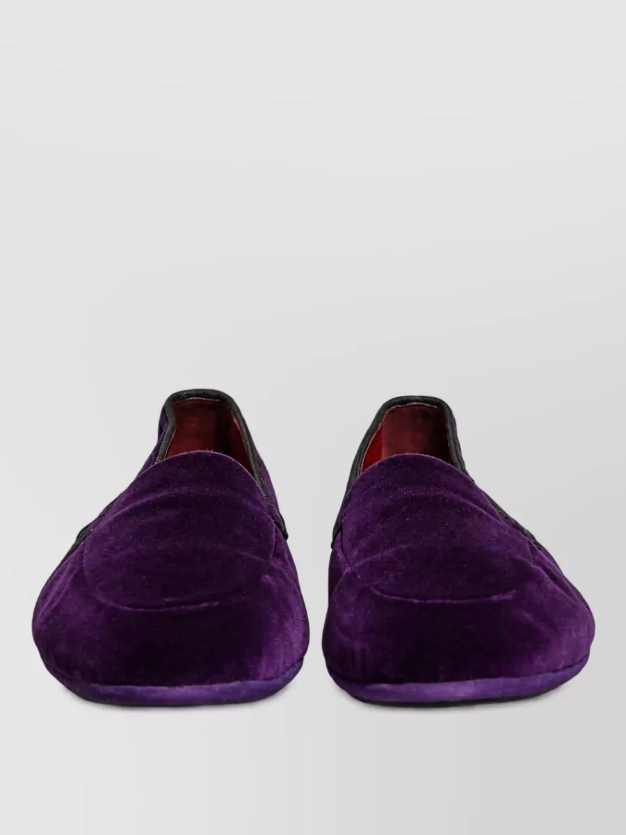 Dolce&Gabbana leather velvet slippers