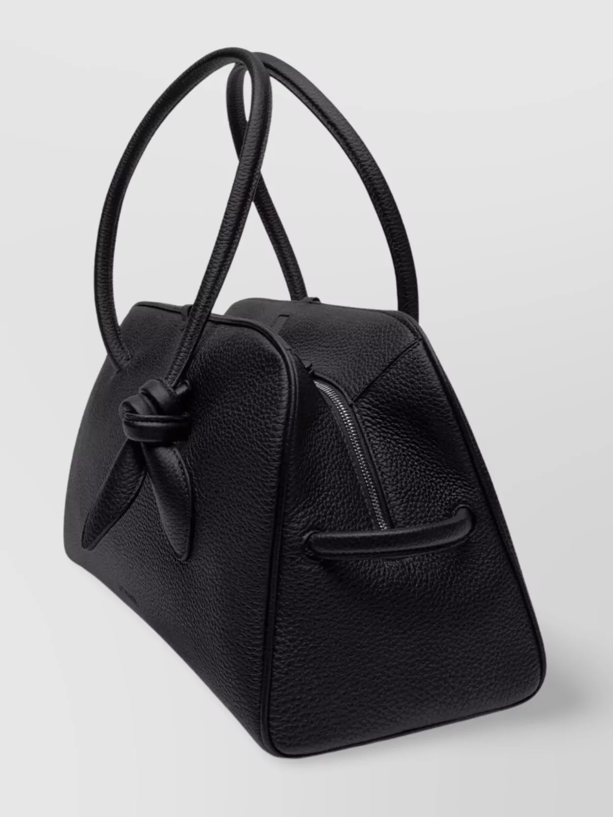 Jacquemus Hammered Leather Tote Bag With Knot Detail