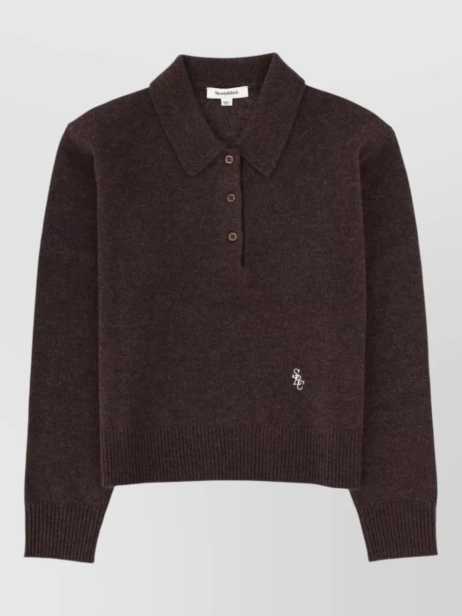 Sporty & Rich cashmere polo jumper