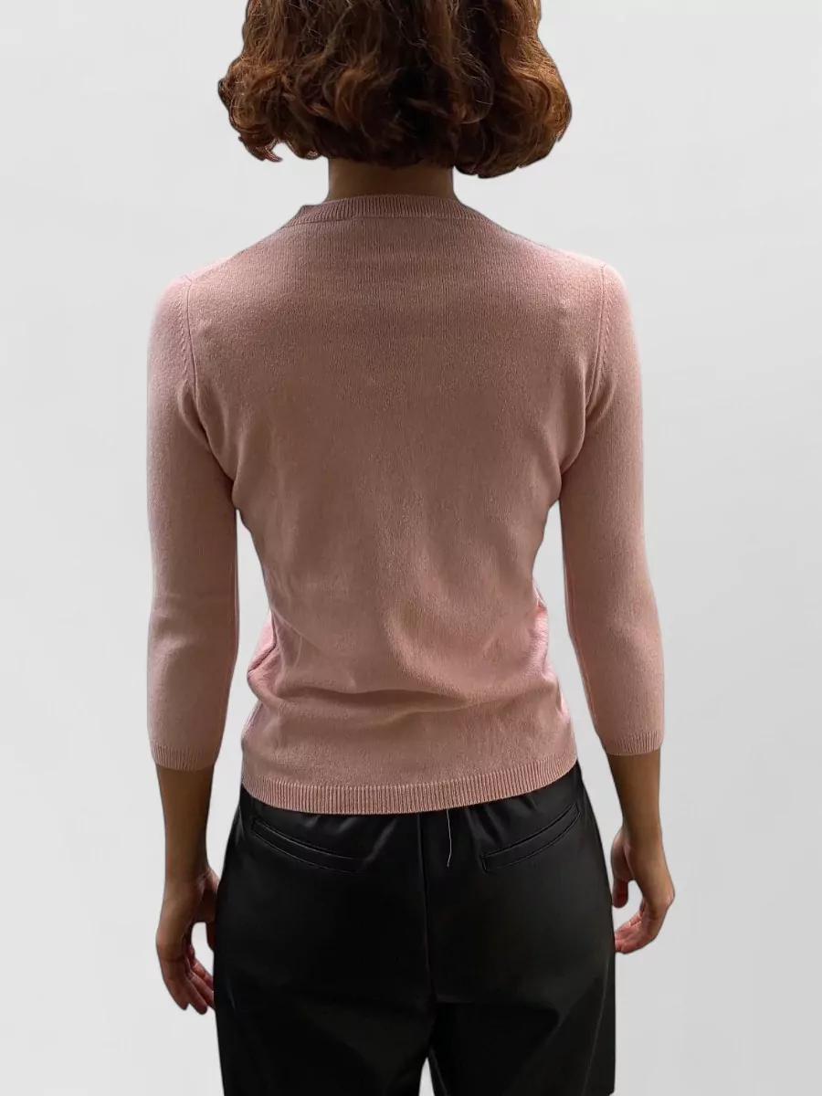 La Rose Cashmere 3/4-Sleeve Jumper