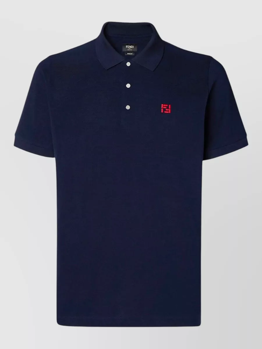 Fendi cotton piqué short-sleeve polo shirt