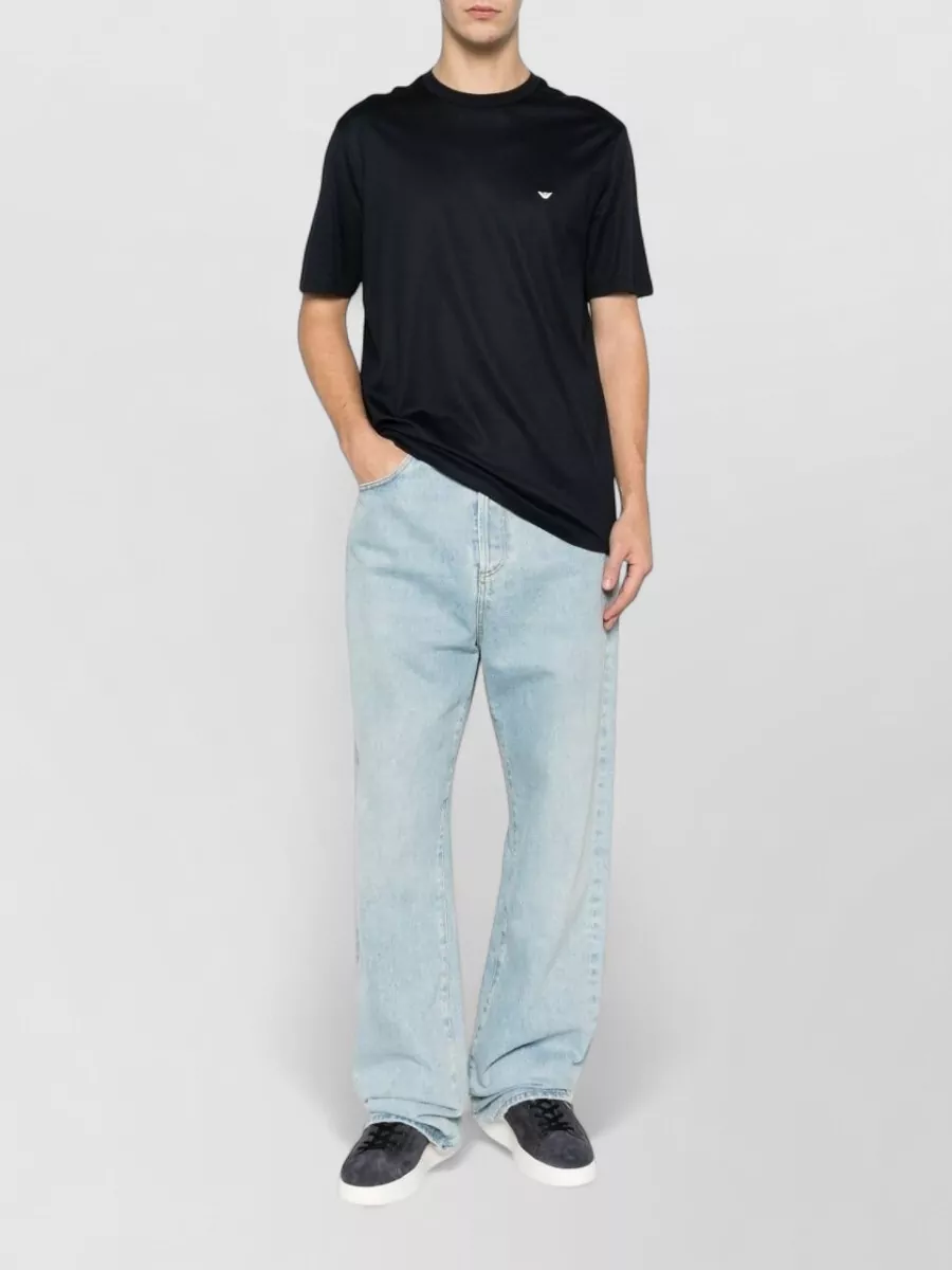 Emporio Armani Cotton Blend T Shirt Short Sleeves Round Neck