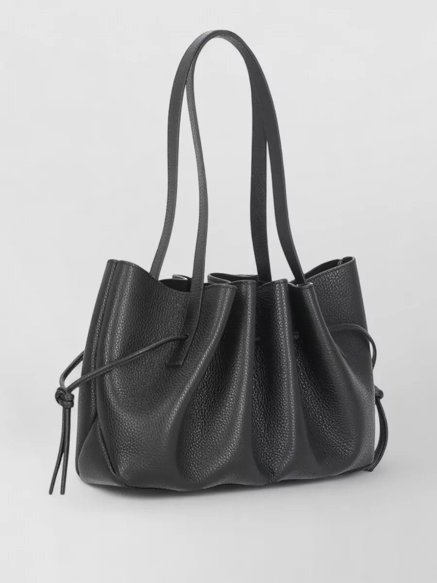 Yuzefi Asif Leather Draped Bucket Bag