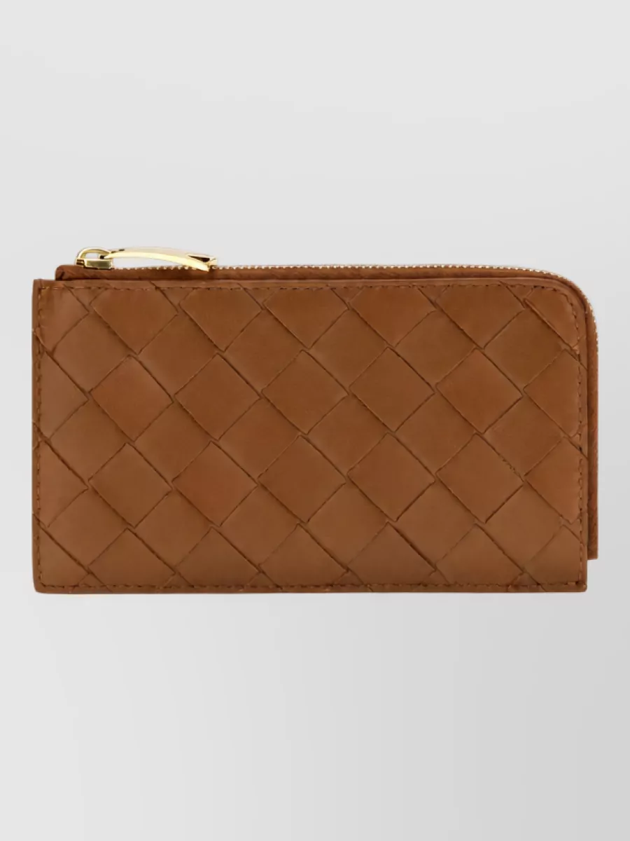 Bottega Veneta leather zip card holder
