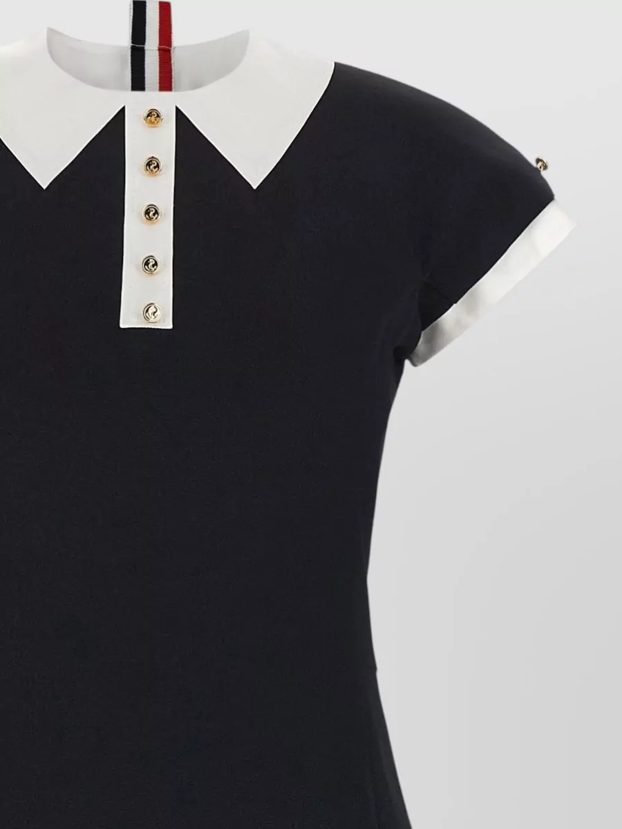 Thom Browne Wool Polo Midi Dress