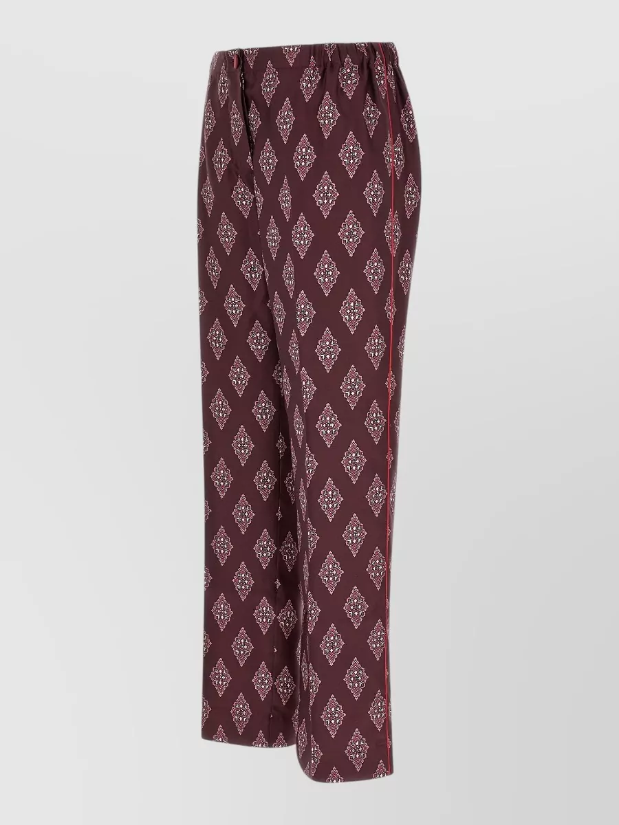 F.r.s For Restless Sleepers silk high-rise straight-leg piped lounge trousers