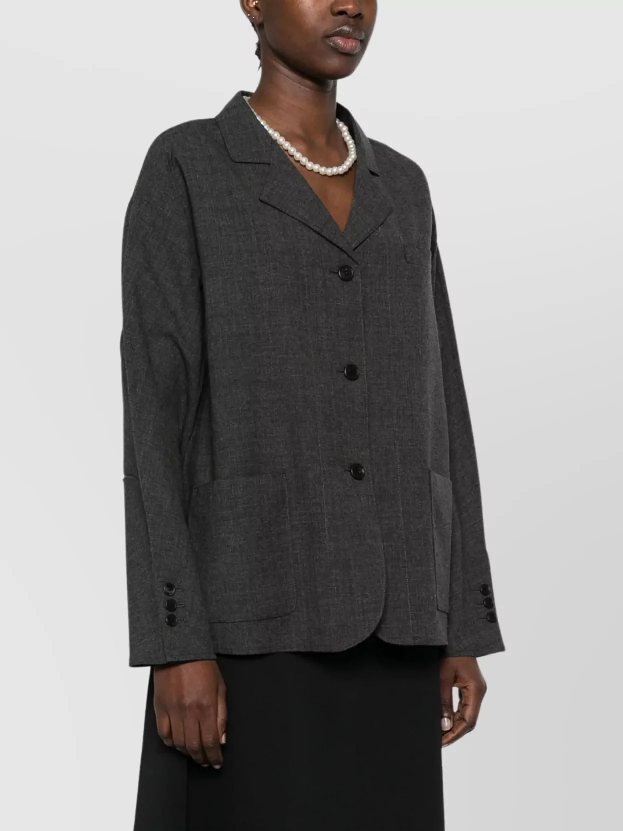 Prada Tailored Jacket With Notched Lapels And Buttoned Cuffs