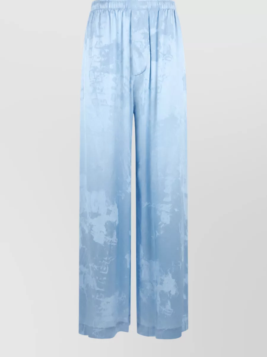 Balenciaga Silk Printed Relaxed-Fit Pants