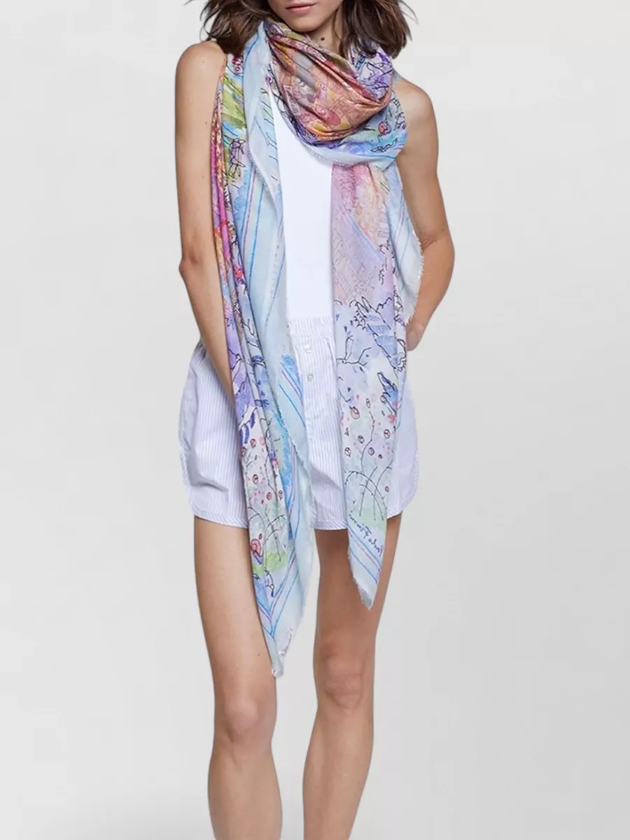 Faliero Sarti Silk Modal Printed Scarf