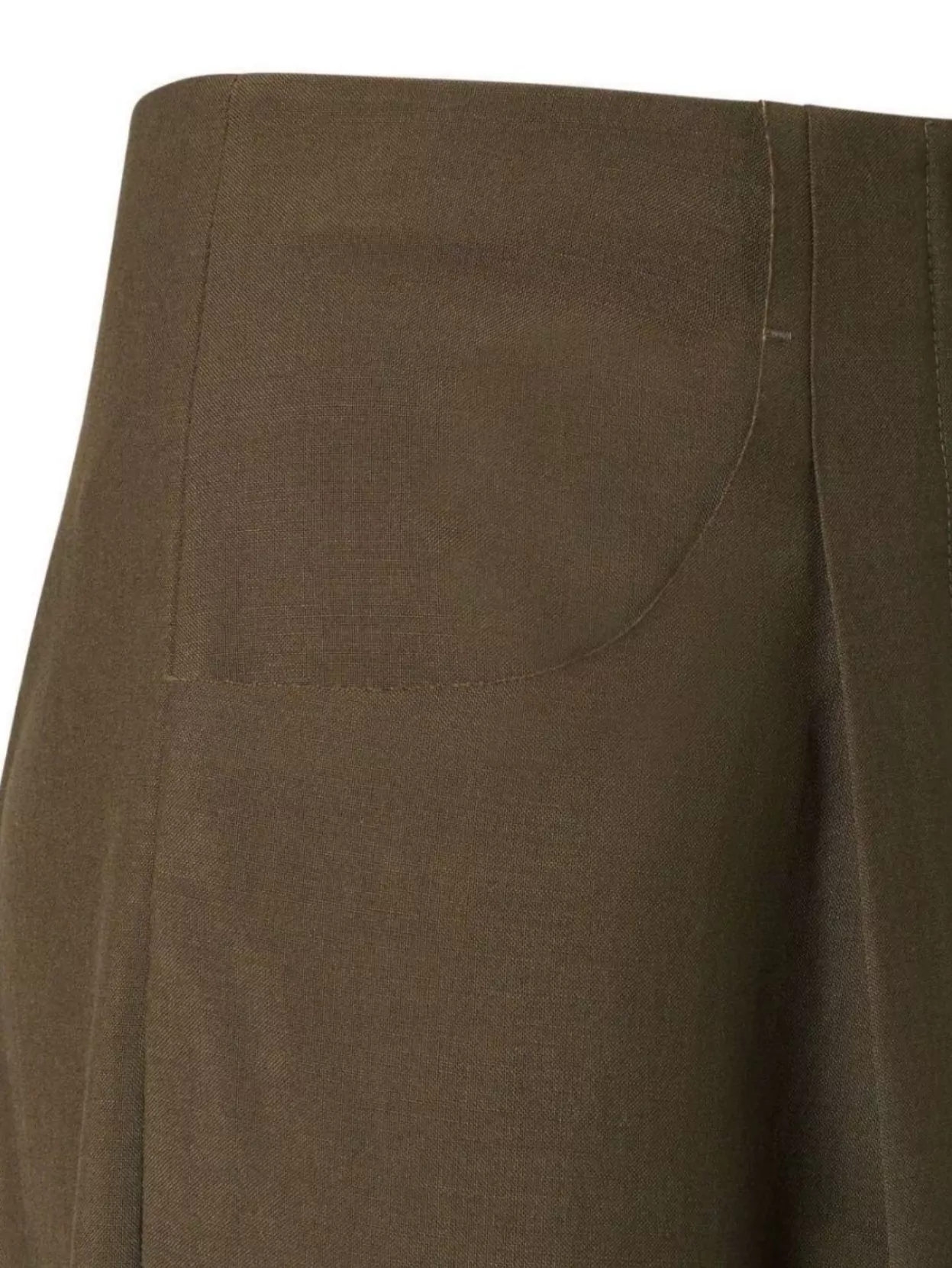 Fendi High Waist Wide-Leg Wool Blend Trousers